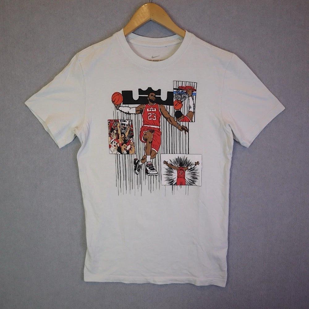Lebron James Manga Basketball T-Shirt  White Graphic Tee Cotton